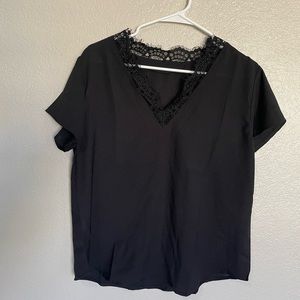 Black Lace V-neck